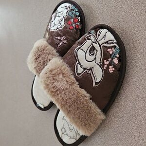 Disney Bambi Thumper Fuzzy Slippers Sz Small